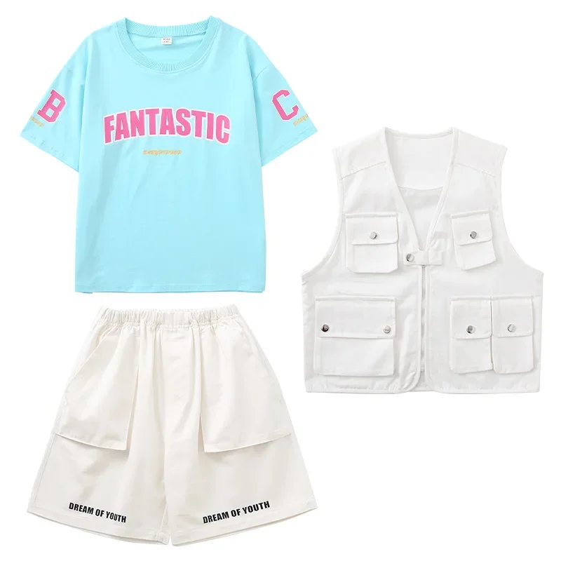 

Girls Boys Hiphop Party Stage outfits Hip Hop Costume for Children Jazz Competition Ballroom Dance Clothes Dancewear Perform