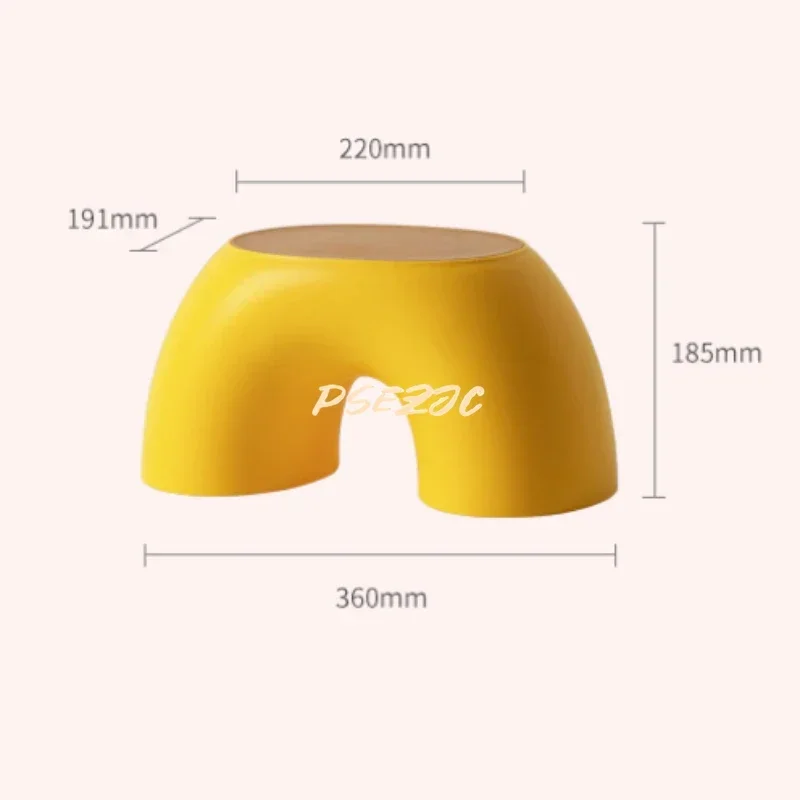 Home Minimalist Surround Shaped Small Stool Decoration Home Circular Anti Slip Shoe Changing Stool