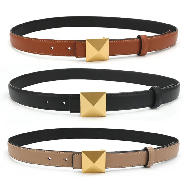 New In Women Faux Leather Thin Belt Waistband Letter Belt For Jeans Dress