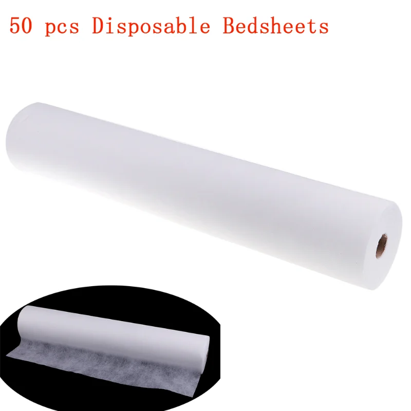 

50 Sheets Disposable Spa Salon Massage Bed Sheets Non-Woven Headrest Paper Roll Table Cover Tattoo Supply Massage Mattress Sheet