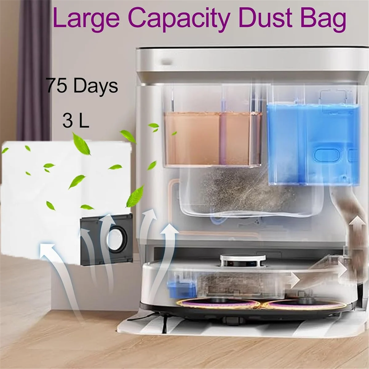 11PCS Dust Bag Mop Cloths for J15 Pro Vacuum Cleaner Large Capacity Dust Bags Replacement Spare Parts Vacuum