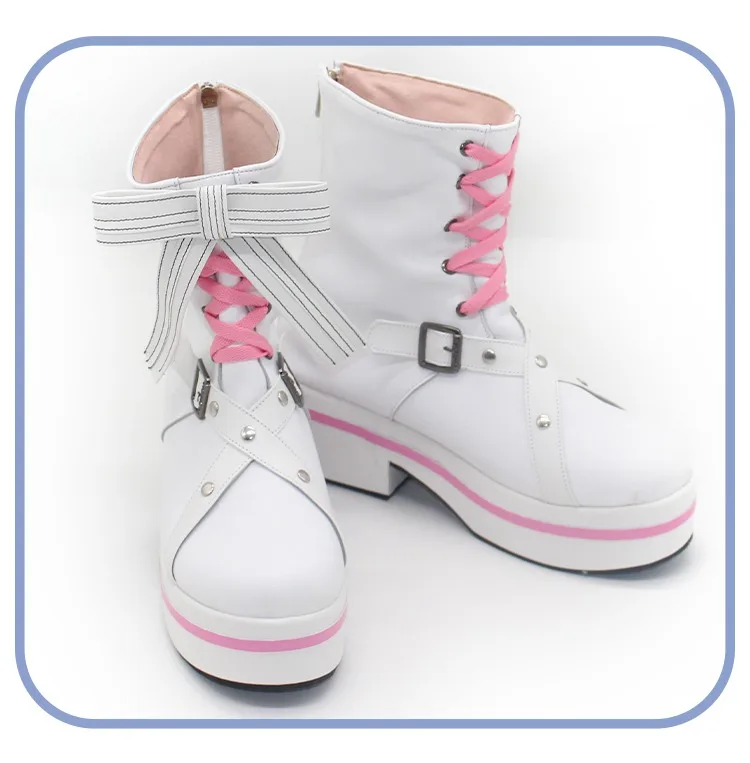 Hakui Koyori Scarpe Cosplay Stivali di Carnevale di Halloween Scarpe in pelle PU Anime Accessori Anime Vtuber Puntelli Cosplay Su misura