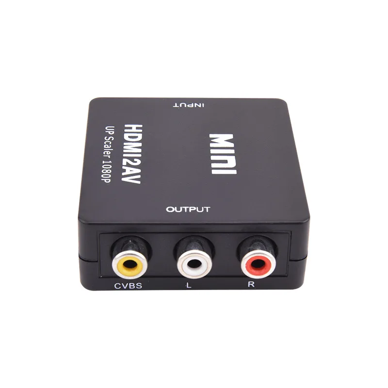 HDMI-compatible TO AV RCA CVSB L/R Video Scaler Adapter HD 1080P Video Box Converter