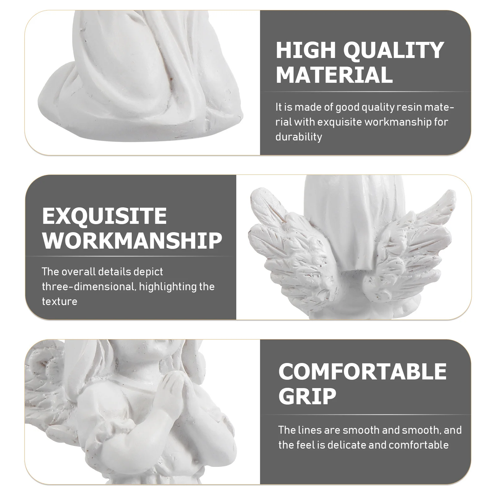 

1Pcs Blessing Angel Sculpture Vintage Resin Home Ornament Decoration Praying Angel Crafts Resin Crafts