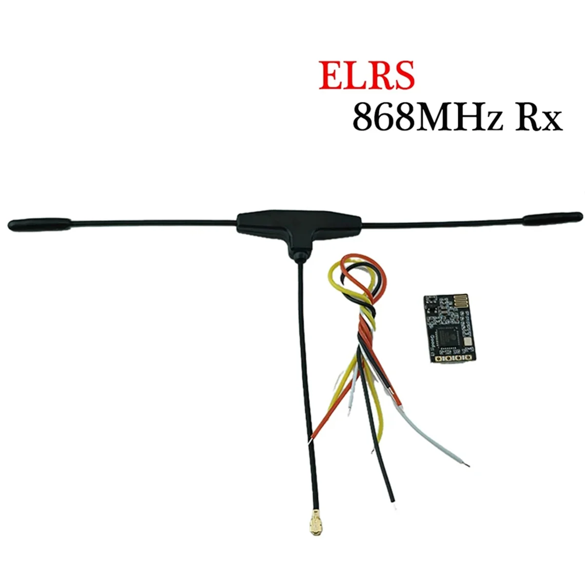 ELRS 868MHz NANO RX Receiver with T Type Antenna ESP8285 50mW for RC Racing Drone