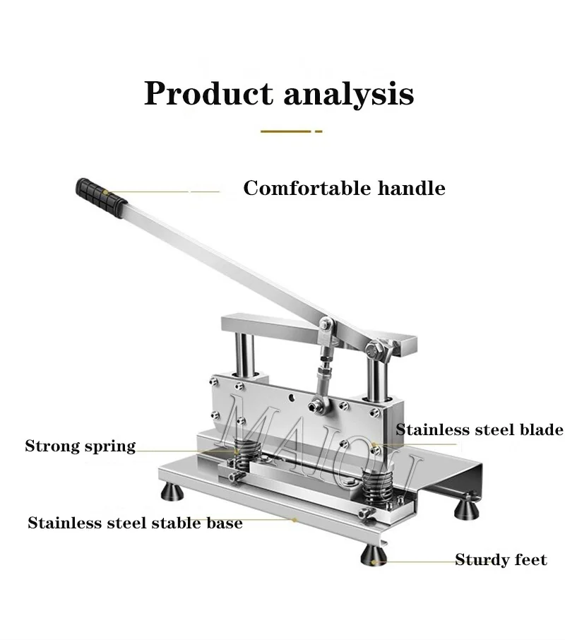 Commercial Fresh Frozen Meat Cutter Machine Stainless Steel Manual Bone Cutting Machine