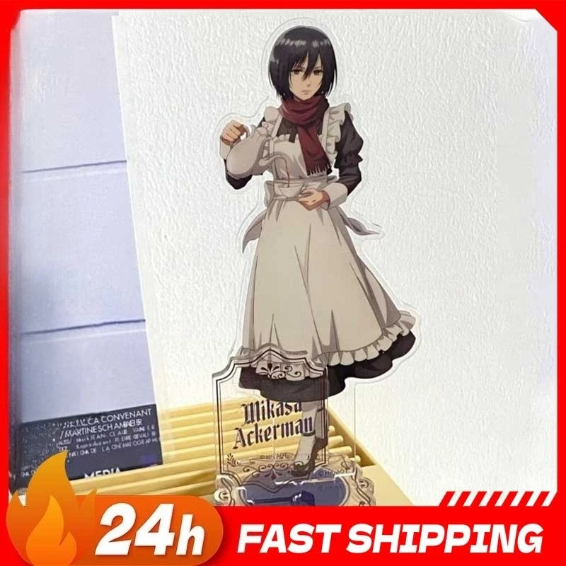 

Attacking Giants Double Insertion Maid Mikasa Ackerman Figure Acrylic Stand Mikasa Ackerman Figurine Standing Plate Toy Gifts