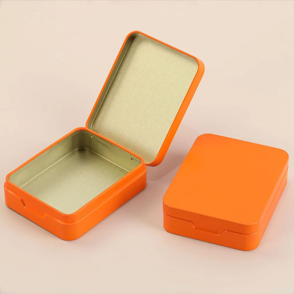 Portable Mini Metal Storage Box Jewelry Keys Coins White Tea Box Wedding Candy Storage Tin Can Organizer Gift