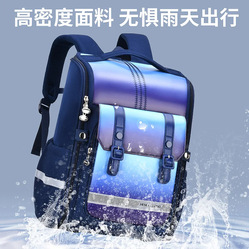 Orthopedic Kids School-bag Japanese Randoseru Large Capacity Light School Backpack For Girls Waterproof PU Baby Mochila Infantil