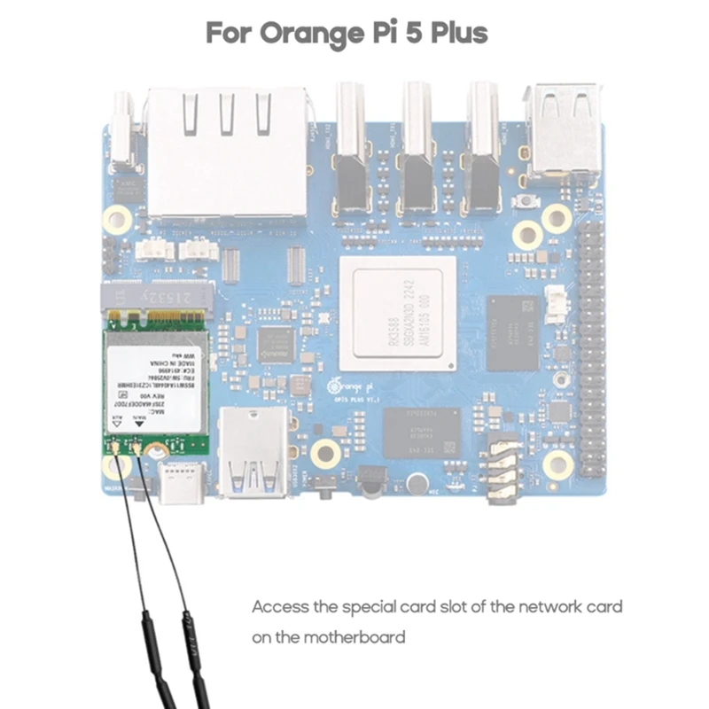 Imagem -04 - para Orange pi Plus Placa de Rede sem Fio para Epi5 Plus Controlador Placa Desenvolvimento Dualband Wifi Bt5.2 Substituição do Cartão Wi-fi