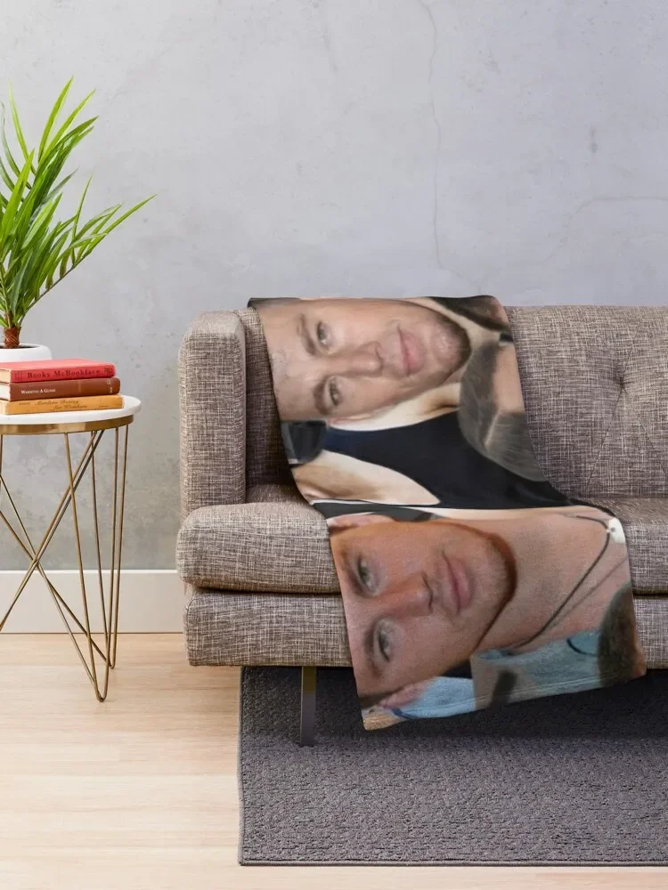 channing tatum photo collage high quality Throw Blanket Luxury Designer Plush Blankets