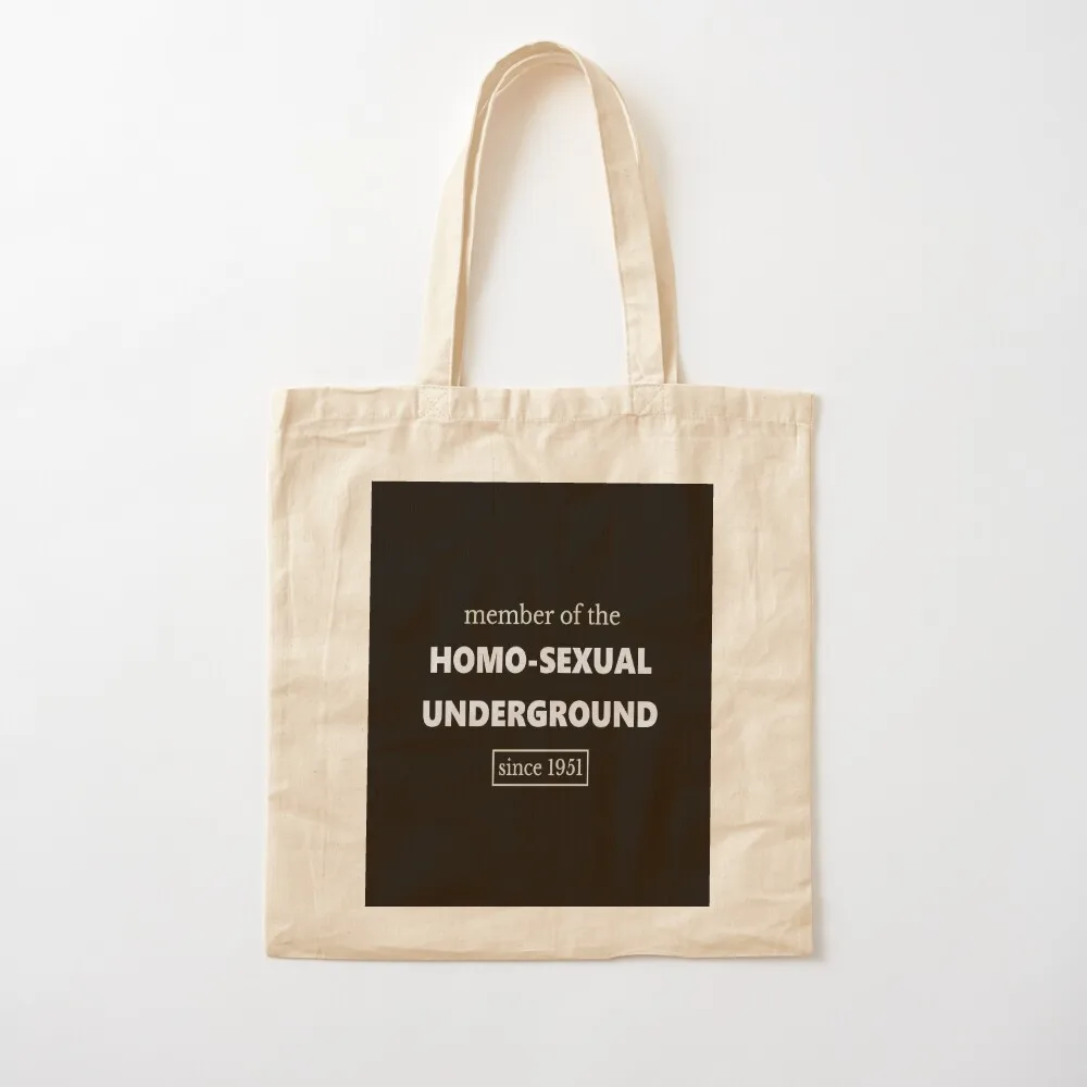 عضو Homo-Sexual Underground Tote Bag حمل حقيبة جامعة حقيبة كبيرة قابلة لإعادة الاستخدام أكياس البقالة حزمة صديقة للبيئة