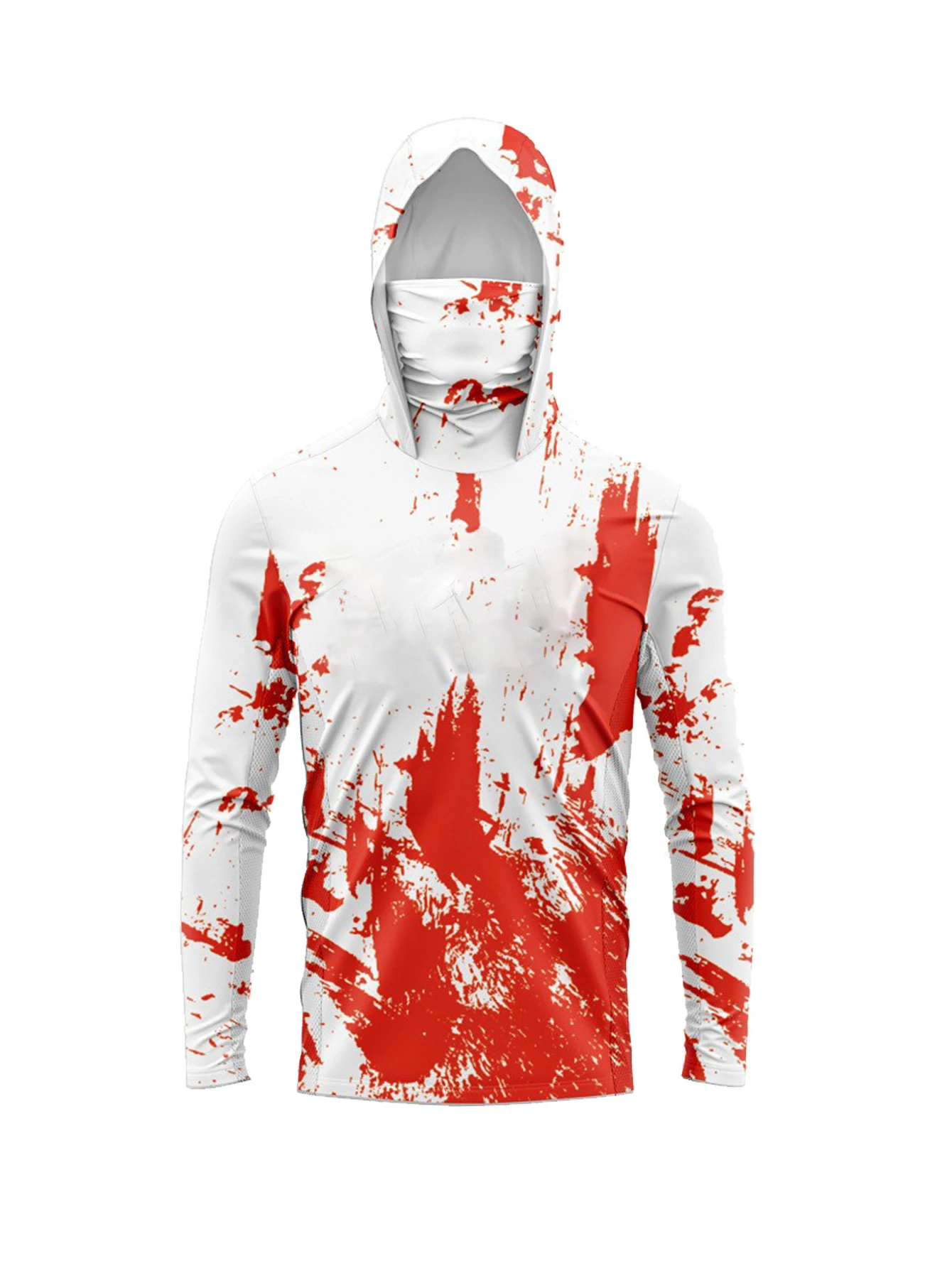 

2026Men Face Cover Fishing Clothes Outdoor Summer Mask Hoodie Long Sleeves Sun Uv Protection Hooded Fishing Shirt