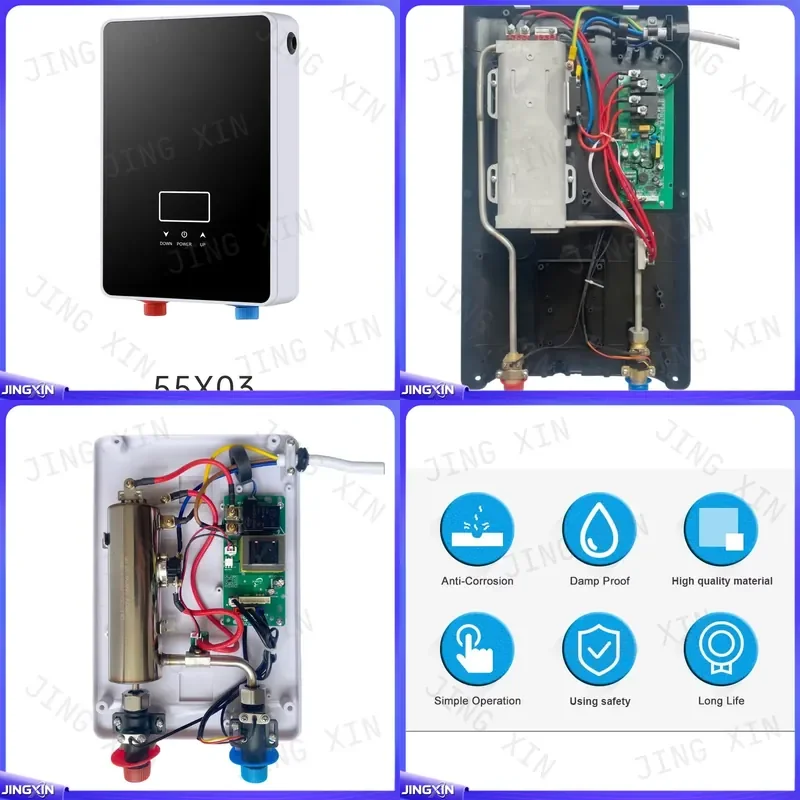 custom for Compact Instant Electric Water Heater 5500W Fast Heating Tankless Hot Water Supply System for Kitchen Bathroom