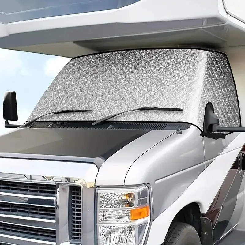 

RV Snow Windshield Cover For Ford E450 Class C Motorhome - Heavy-Duty Mesh Sun & Snow Shield, Universal Size