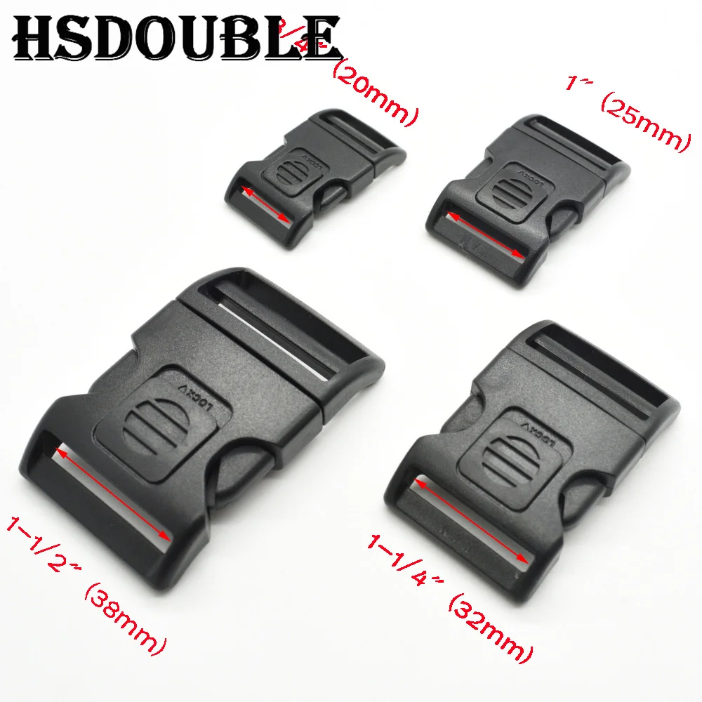 10 Pcs/Pack Plastic Self-locking & Arched Switch Buckle for Backpack Straps Camping Bags