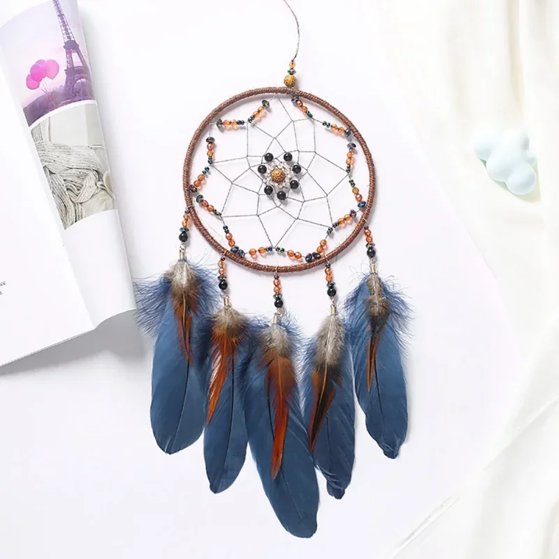 1Pcs Handmade Dream Catcher Indian Style Woven Wall Hanging Decoration White Dreamcatcher Wedding Party Hanging Decor