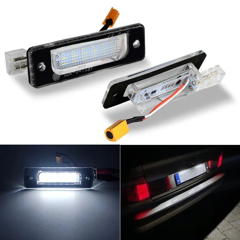 

2Pcs White LED License Plate Light Number Plate Lamp For BMW 5-Series E34 M5 518i 520i 525i 7-Series E32 730i 735i 740i 750i