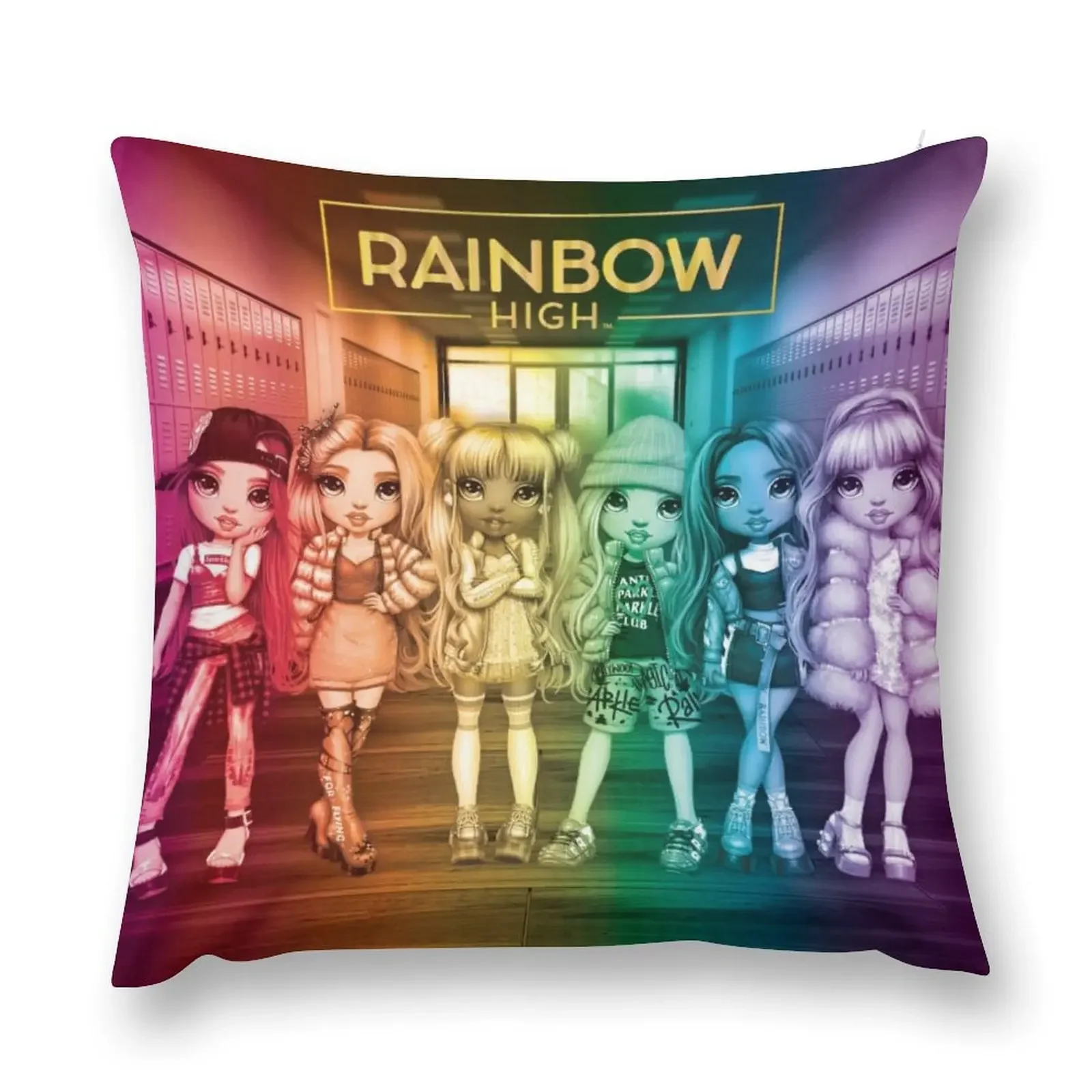 

Rainbow High group artwork Throw Pillow Sofa Decorative Covers ornamental pillows for living room Sofa Cushion Cover pillow