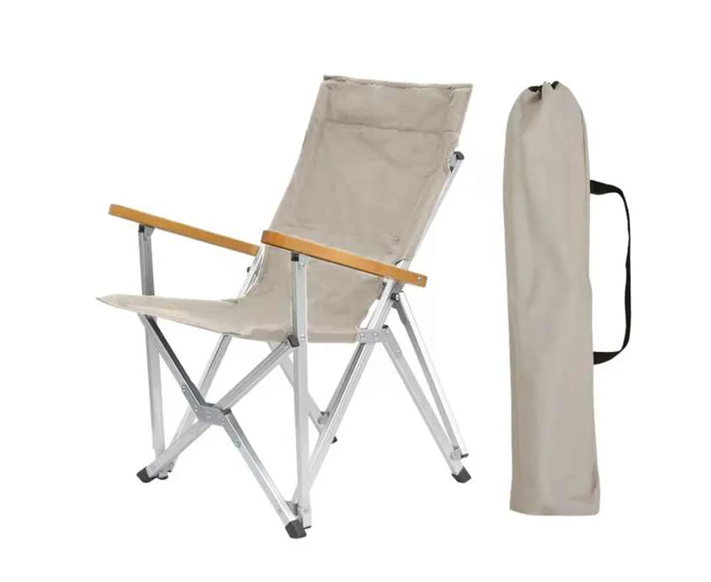 

Flat Camping White Adjustable Stand Folding Chair