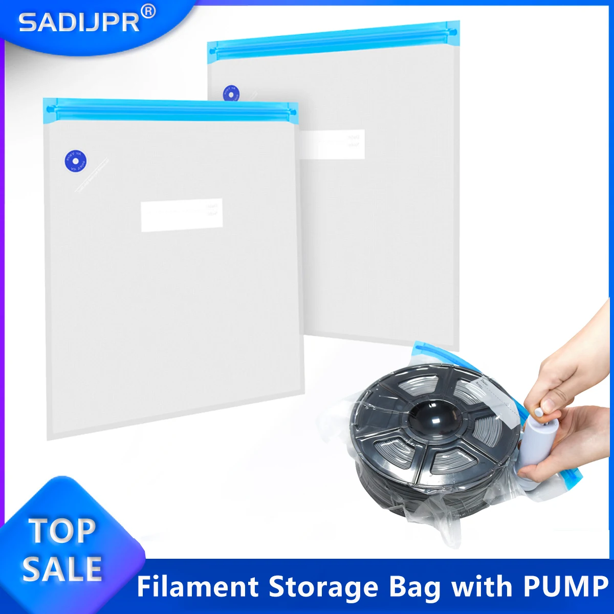 SADIJPR 3D Printer Filament Storage Bag PLA Filament Vacuum Sealed Bags Dryer Safekeep Humidity Resistant Sealing Bags Keep Dry