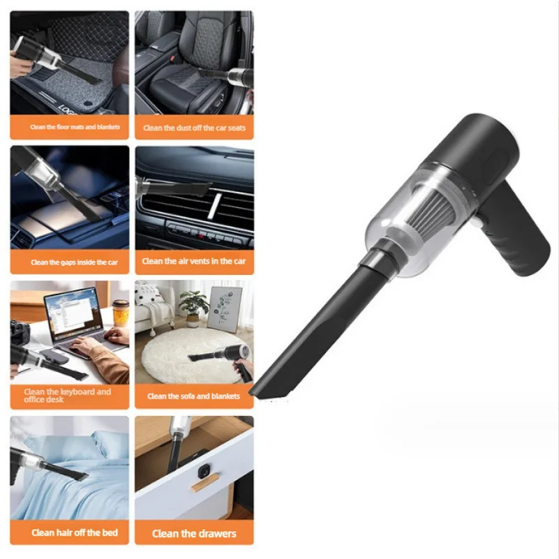 Handheld Wireless Vacuum Cleaner Powerful Car Cleaning Tool with Strong Suction for Auto Interior Dust Removal