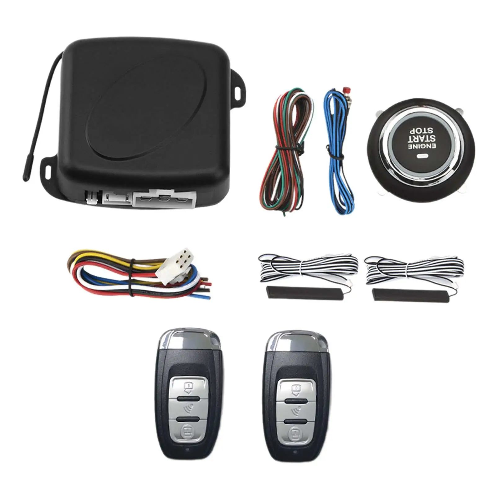 

12V Accessories Lightweight Easily Install Vehicle Start Button Keyless Entry Kit Remote Starter Push to Start Ignition Kit