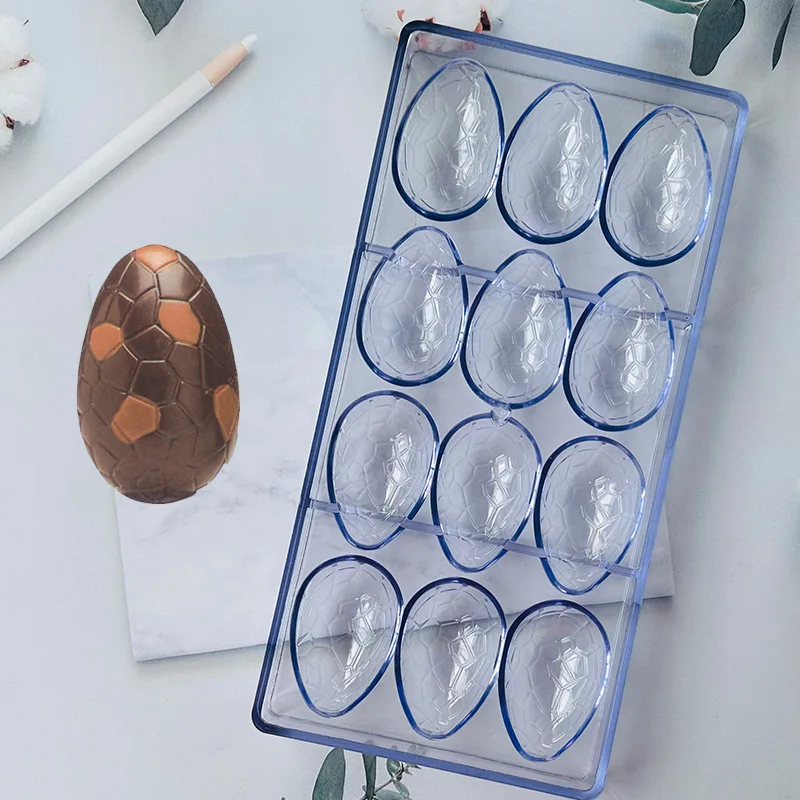 12/32 Holes Chocolate Mold Small Easter Egg 3D Polycarbonate  Bonbons Candy Bar Professional Confectionery Baking Pastry Tools