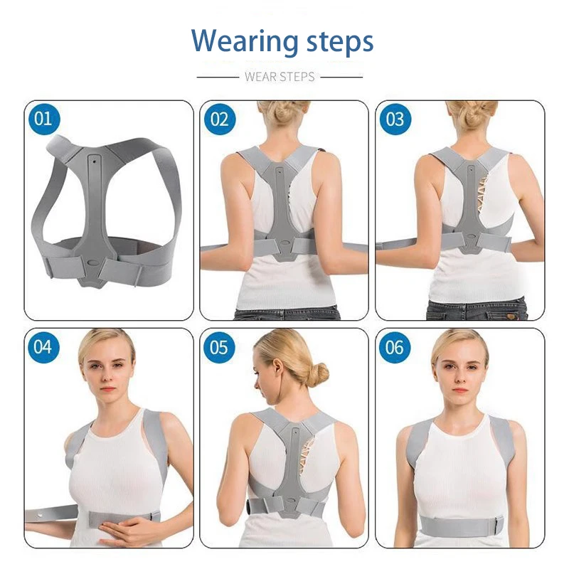 Back Support Posture Corrector: Shoulder Straightener Belt Adjustable Lumbar Spine Correction Belt