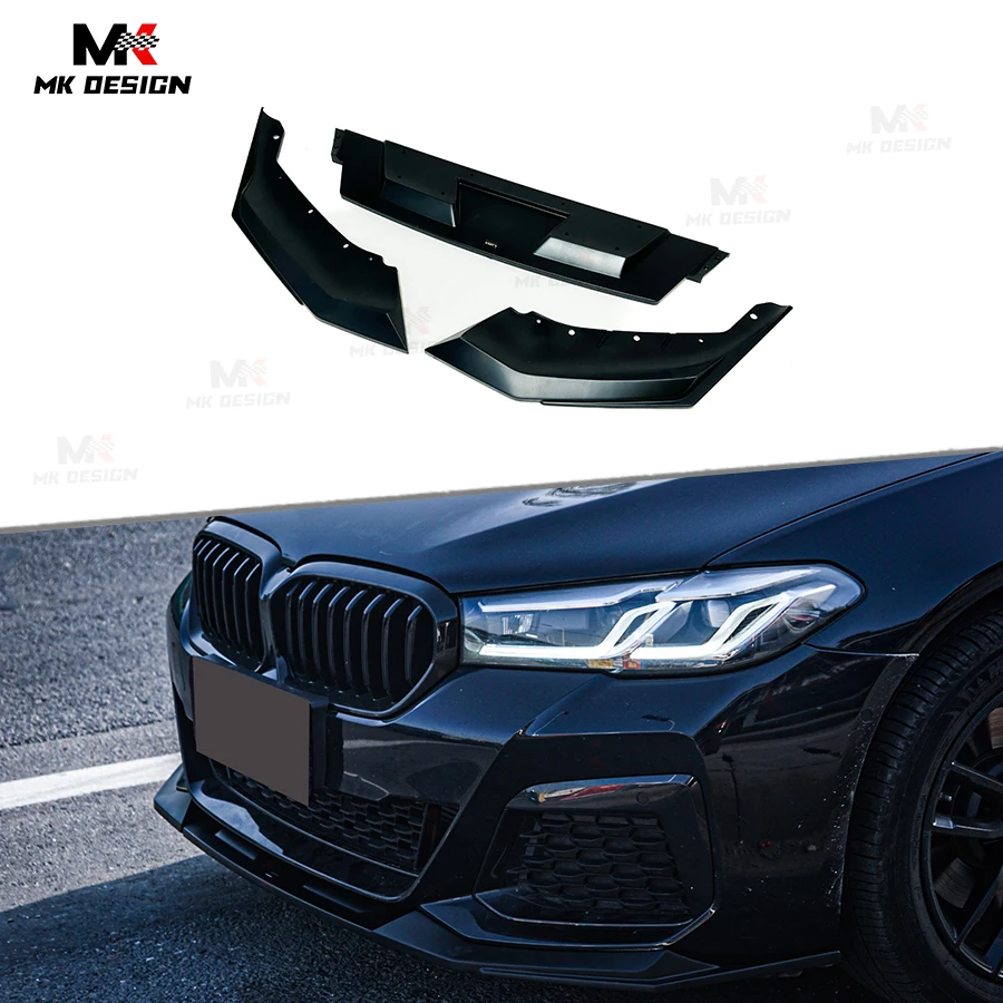 

Gloss Black VTEN Style Front Bumper Lip Chin Spoiler for BMW 5 Series G30 G38 2021-2023 PP Material Front Splitters Car Styling