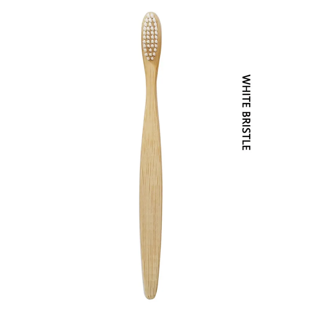 20Pcs Bamboo Toothbrush Eco-Friendly Bamboo Fiber Bristle Safe for Mouth Long Handle Wooden Toothbrush for Daily Use