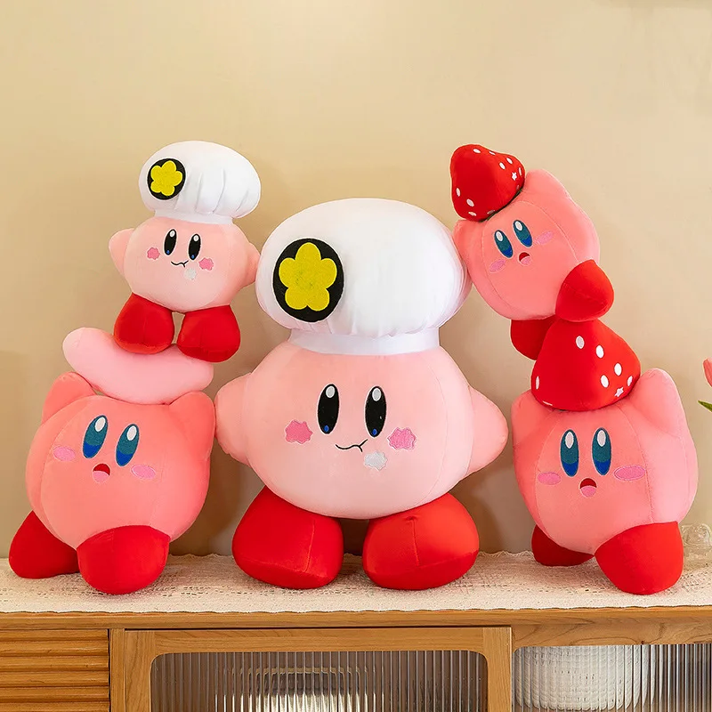 Pluszak Kirby Truskawkowy Gwiazda Bardzo Duża Poduszka Kirby Kucharz Pluszowa Zabawka Urocza Lalka do Automatów dla Dziewczynek Dzieci na Urodziny Boże Narodzenie