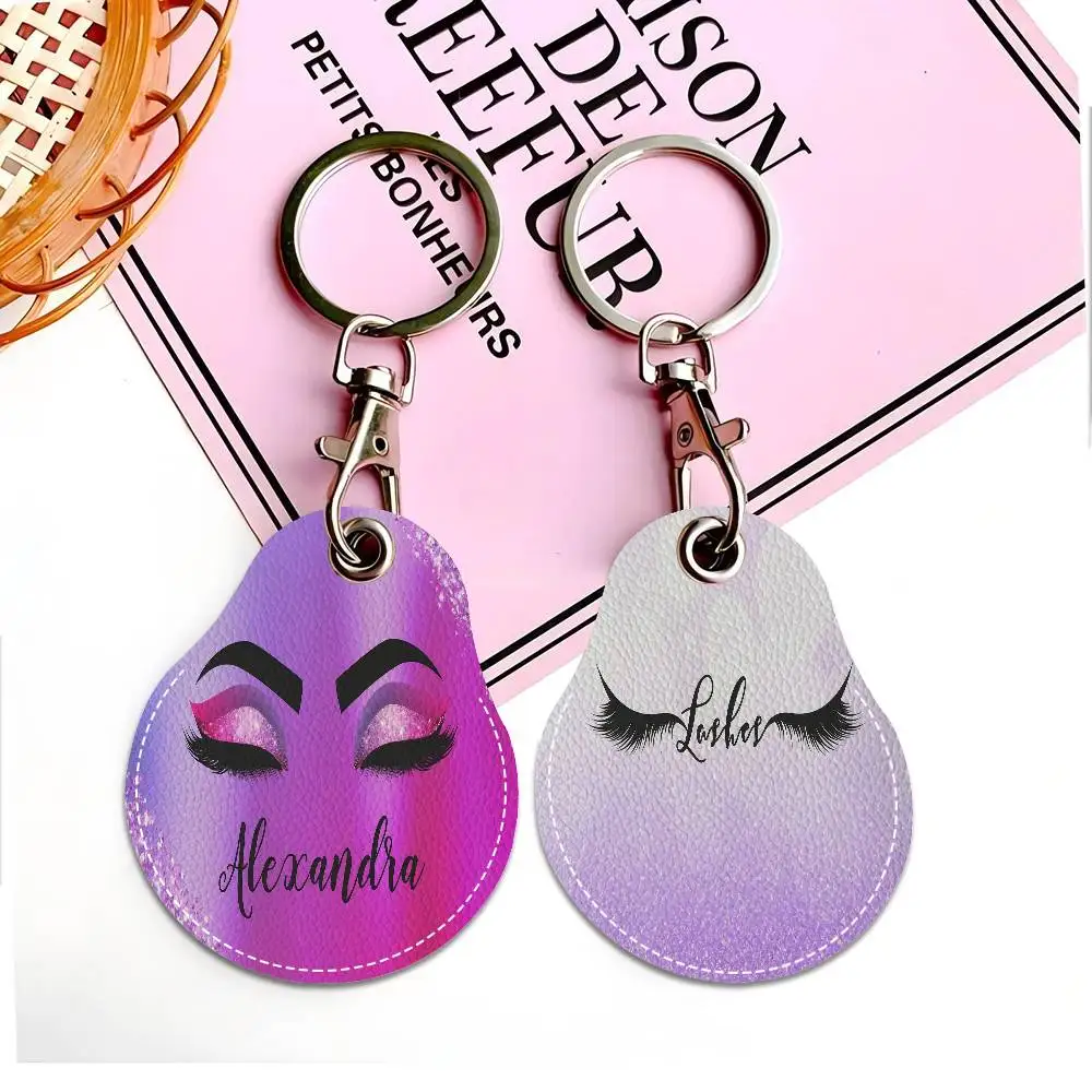 Eyelash Decorative Creative Cartoon Pattern Sensitive Access Card Protective Sleeve Keychain Fashion Decorative Pendant