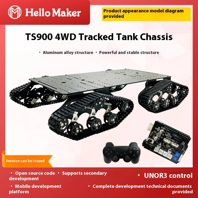 TS900 Tracked Shock-absorbing Off-road Chassis,RoboCup Rescue Robot Open Source Development Platform
