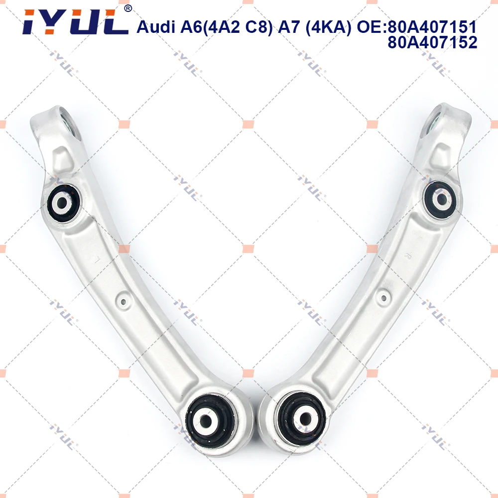 A Pair Front Lower Left Suspension Control Arm Straight for Audi A6 C8 4A5 A8 4N2 Q7 4MB Porsche CAYENNE 9YA VW TOUAREG CR7