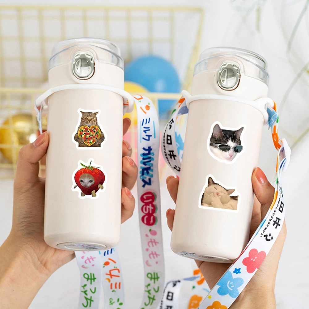 500 Stück/Rolle süße Cartoon-Katze Meme Siegelaufkleber Rolle Kawaii Aufkleber DIY Laptop Telefon Kühlschrank Belohnung Aufkleber für Kinder Spielzeug Geschenk
