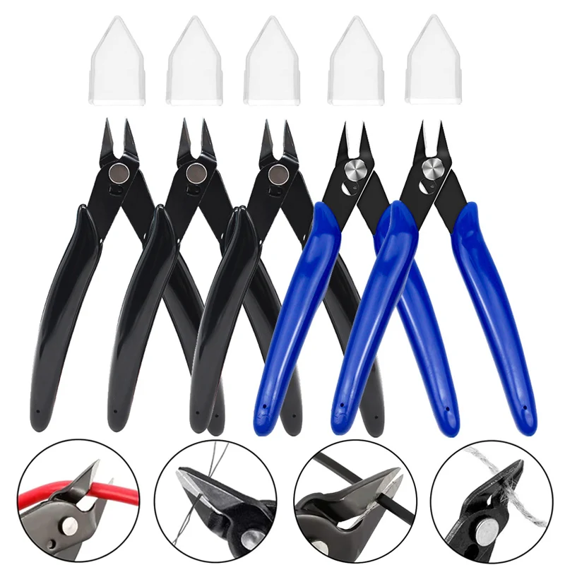 

2/5/10Pcs Precision Wire Cutters Nippers DIY Electrical Wire Diagonal Cutter Plier For 3D Print Plastic Models Jewelry Hand Tool