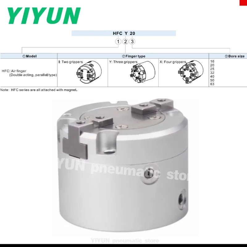 

Пневматический пальцевый цилиндр серии HFCI/HFCY/HFCX (HFCI16, HFCI20, HFCI25, HFCI32, HFCI40, HFCI50, HFCI63, HFCY16, HFCY20, HFCY25, HFCY32, HFCY40, HFCX)
