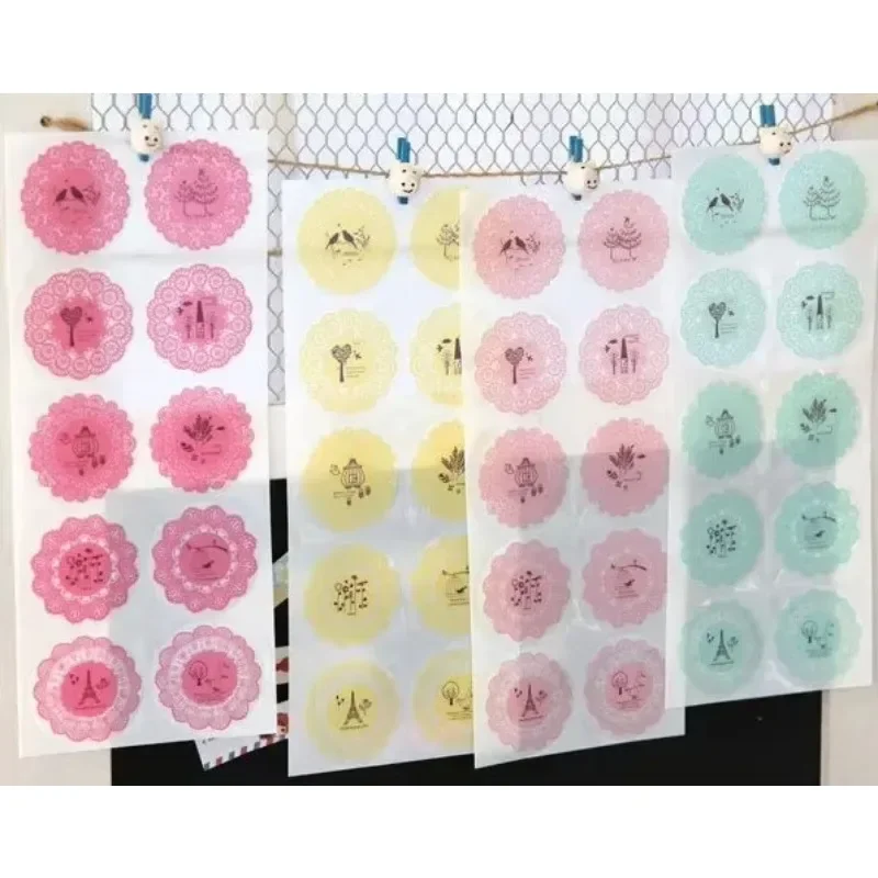 

4 шт./лот Kawaii кружевные ПВХ уплотнительные наклейки клейкие уплотнения для сумок с закусками подарочная упаковка и украшение