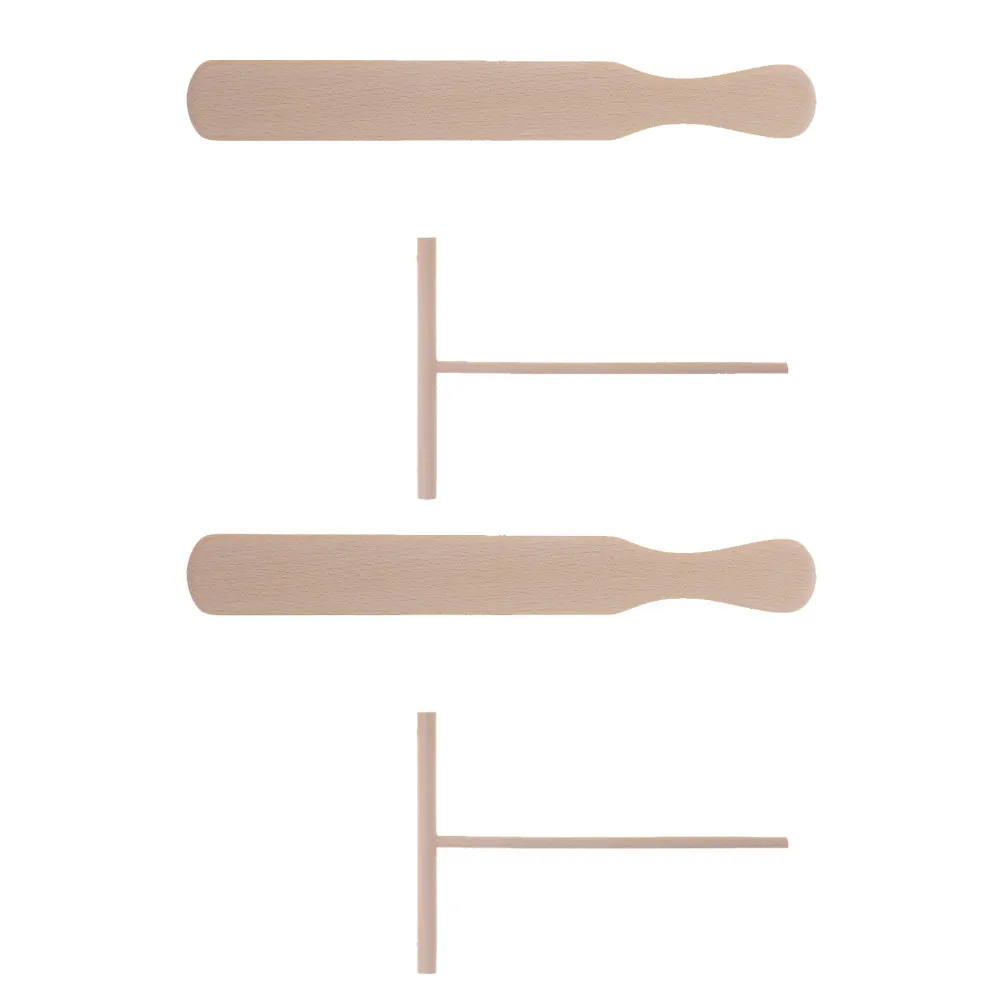 4 in 1 Crepe Spreader and Spatula Set Wooden Flat Turner for Non Stick Pans Smooth Polished Ergonomic Design Breakfast Cooking