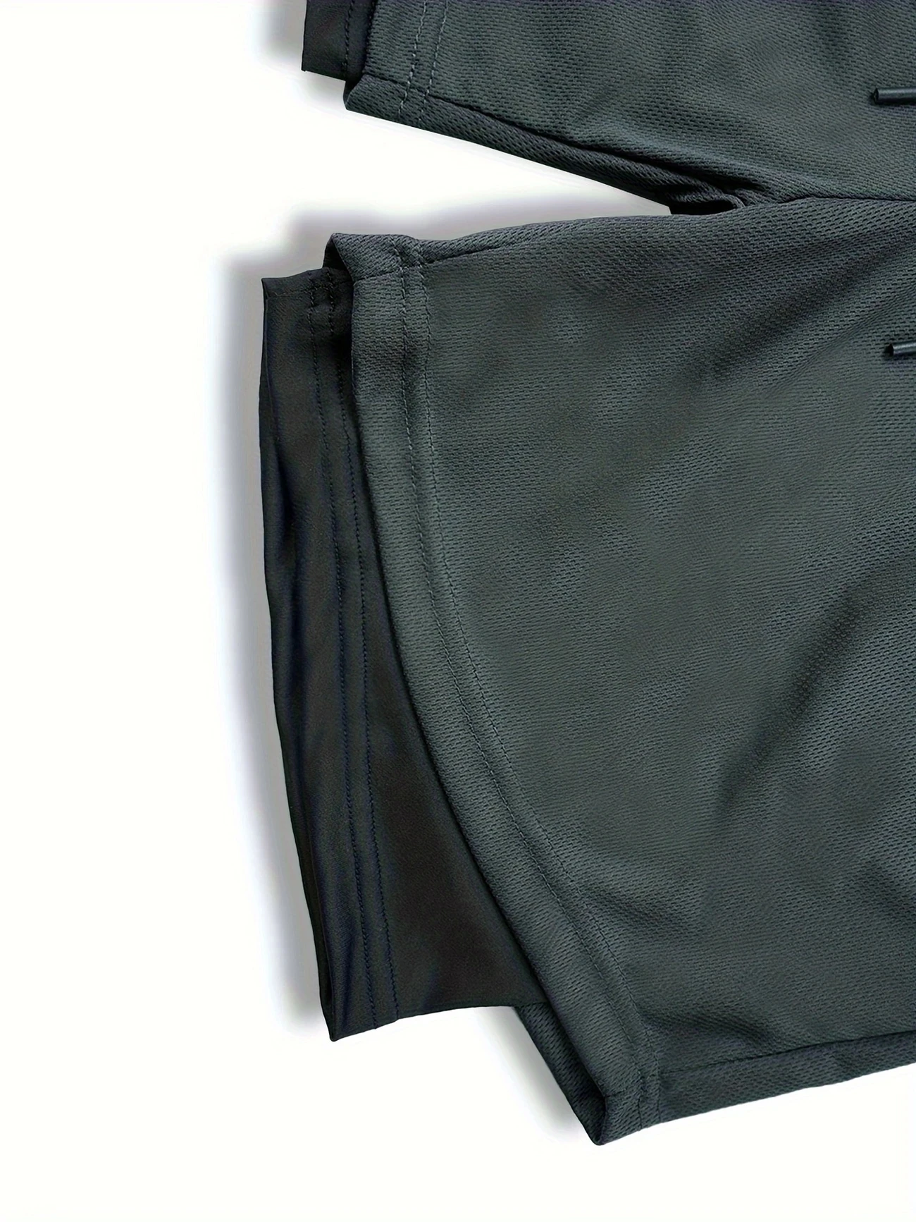 Men's Sport Pants with Runic Print Double Layer Design Built-in Mobile Phone Pocket Towel Hook Fitness Ideal Short Pants