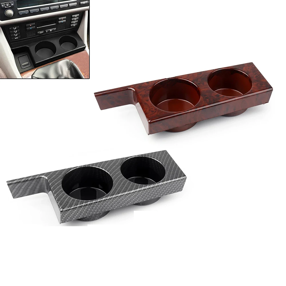 Car Cup Holder for BMW E39 M5 5-Series 1997-2003 LHD Front Console Plastic Portable Car Front 2 Hole Cup Holder Car Accessories