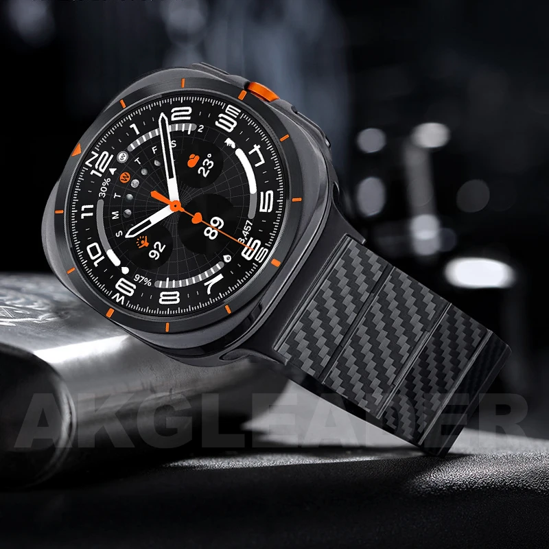 AKGLEADER Real Carbon Fiber Magnetic Strap for Samsung Galaxy Watch 7 Ultra 47mm watchband High-quality Bracelet