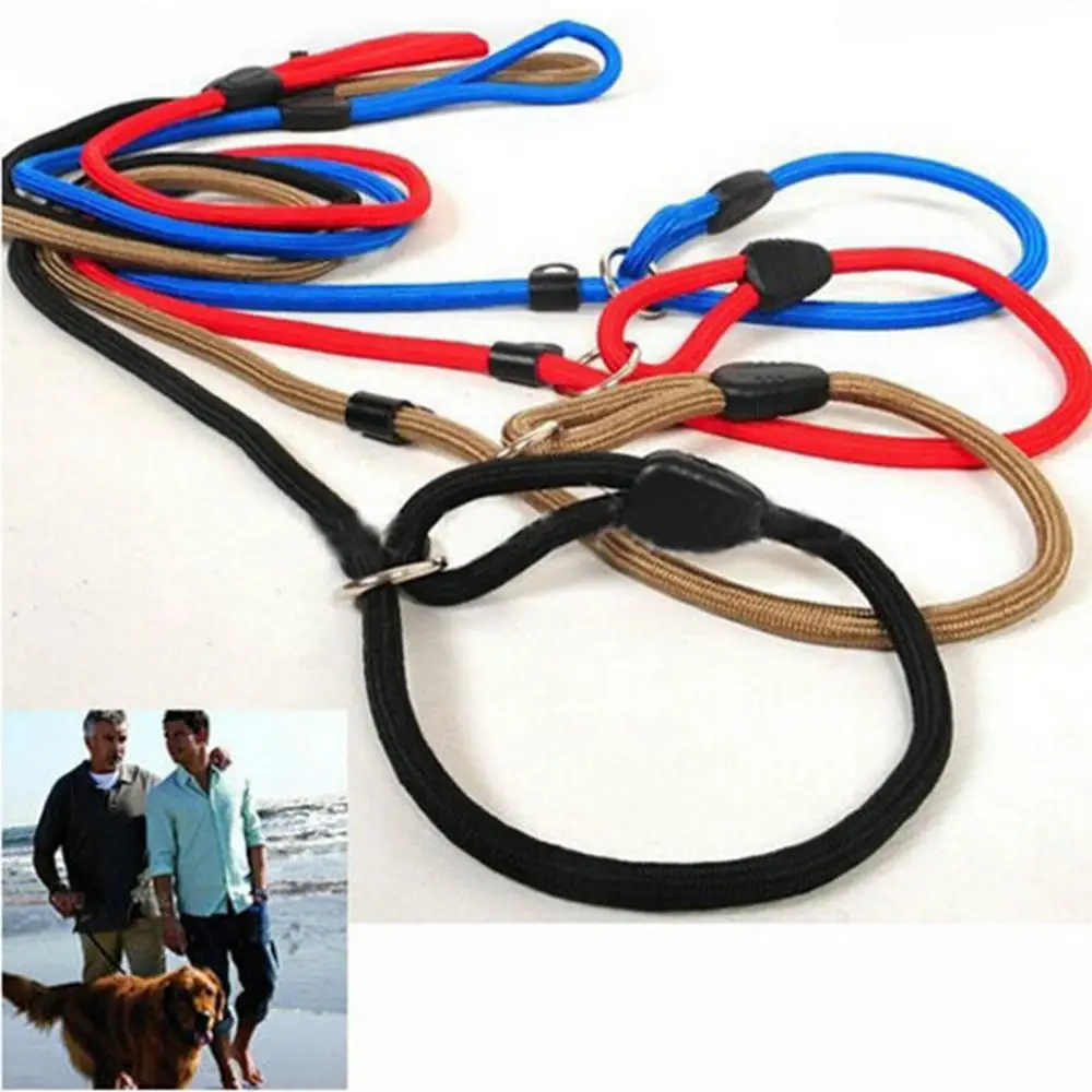 130cm Dog Traction Rope Adjustable Leash Lead Strap Nylon Traction Rope Small Medium Dogs Walk Training Pet Leashes Dog Collar