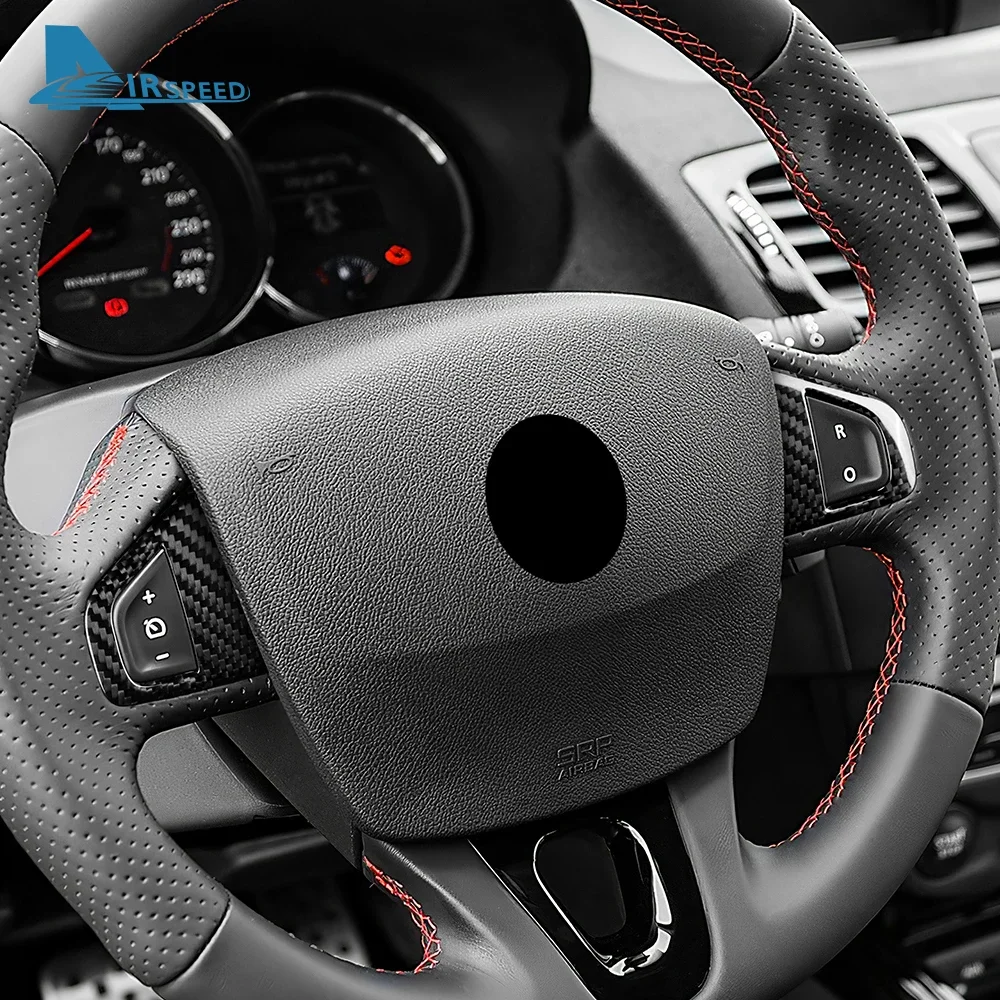 

Real Dry Hard Carbon Fiber Sticker Trim For Renault Fluence Megane 3 RS 2009 2010 2011 2012 2013 2014 Car Steering Wheel Button