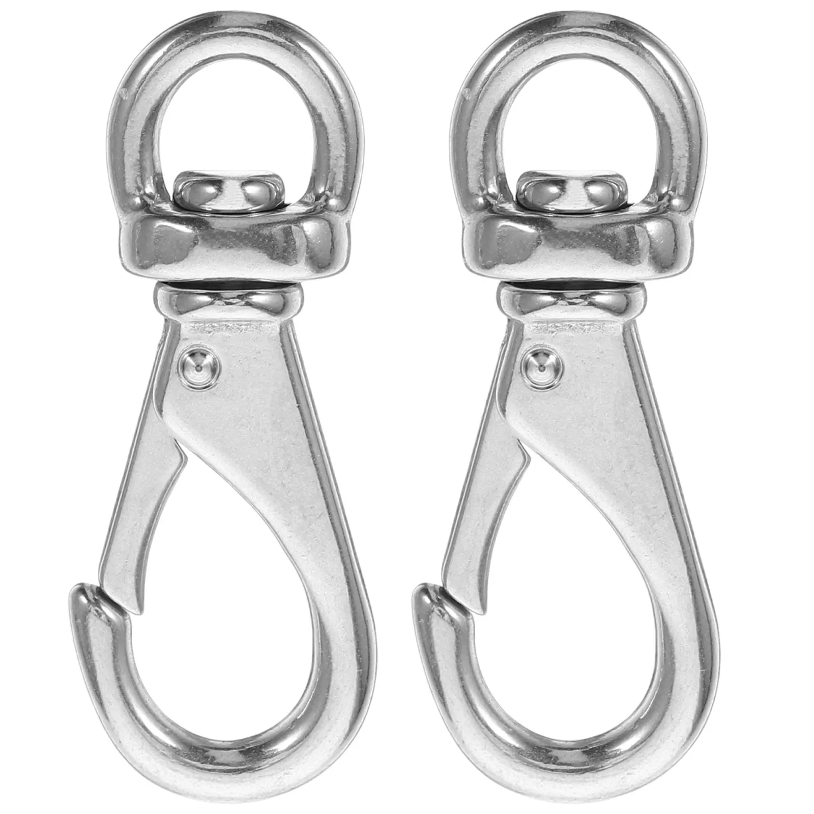 2Pcs Flagpole Clips to Hold Flag Heavy Duty Stainless Steel Swivel Snap Hooks Brass Finish for Flagpole Halyard Rope Attachment