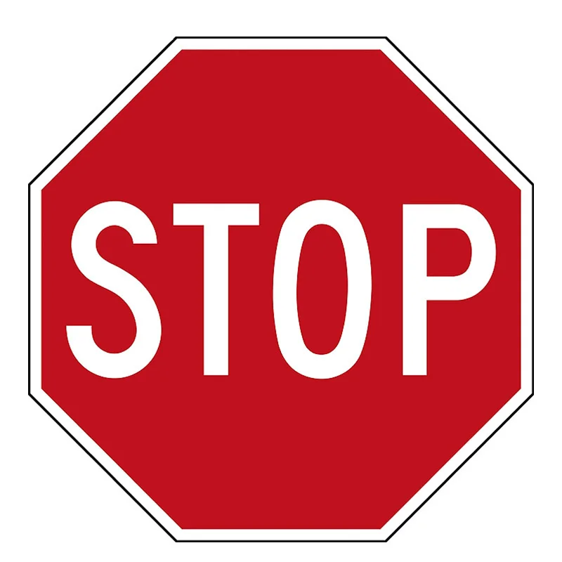 

LYKX Personalit Stop Sign Wall Sticker Large Wall Decoration Decor Sticker Window Locker Door Waterproof Sunscreen Vinyl Decal