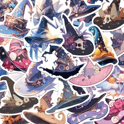 10/30/50pcs Cartoon Magic Witch Hat Cute Stickers Aesthetic Decals DIY Fridge Laptop Phone Suitcase Decoration Sticker Kids Toys