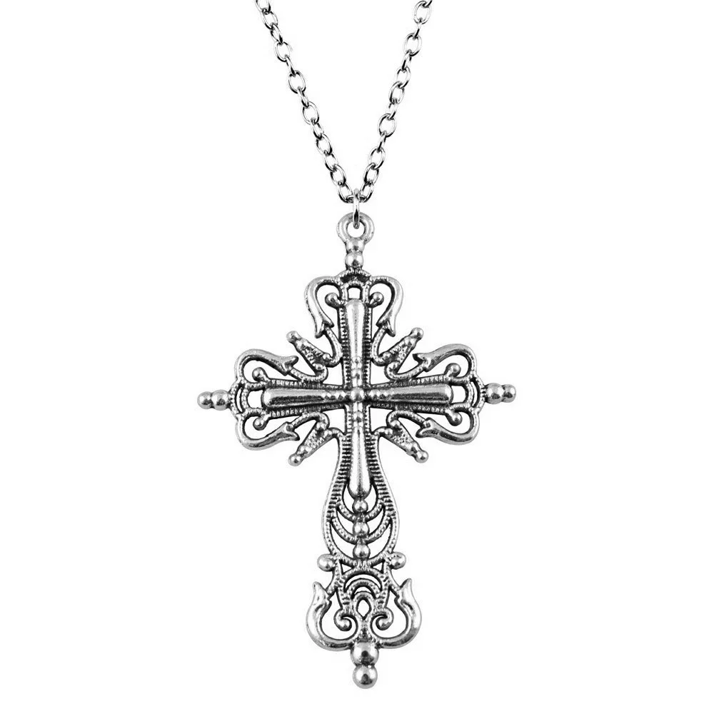 قلادة طويلة قلادة التخرج 45 سنتيمتر أو 70 سنتيمتر سلسلة طويلة زوجين قلادة الصليب تعويذة #1