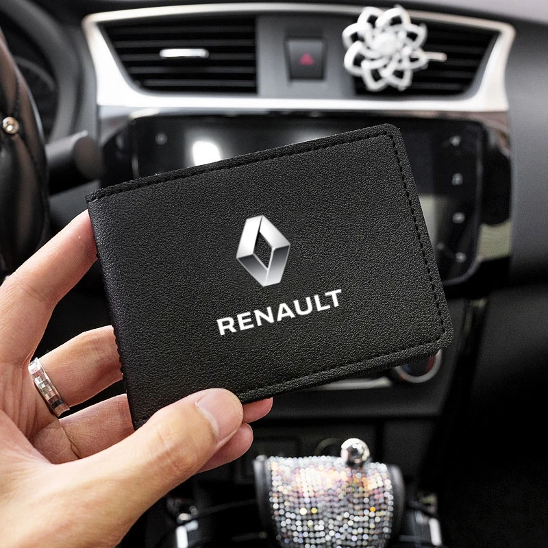 Car Driver License Wallet Holder Business Card Cover For Renault Grand Scenic 4 XMOD Megane Clio 4 Laguna 2 3 Coupe Accessories